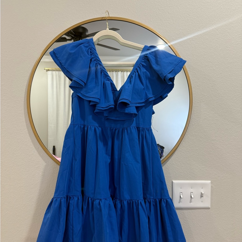 Blue Ruffled Dress